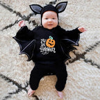 Baby's First Halloween Costume Black Bat Romper Jumpsuit Infant Boys Girls Purim Party Carnival Fancy Dress Cosplay Long Short