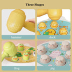 Montessori Duck Frog Pig Hammer Puzzle Toy for Toddlers