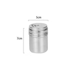 Stainless Steel Seasoning Jar with Rotating Lid for Salt and Spices