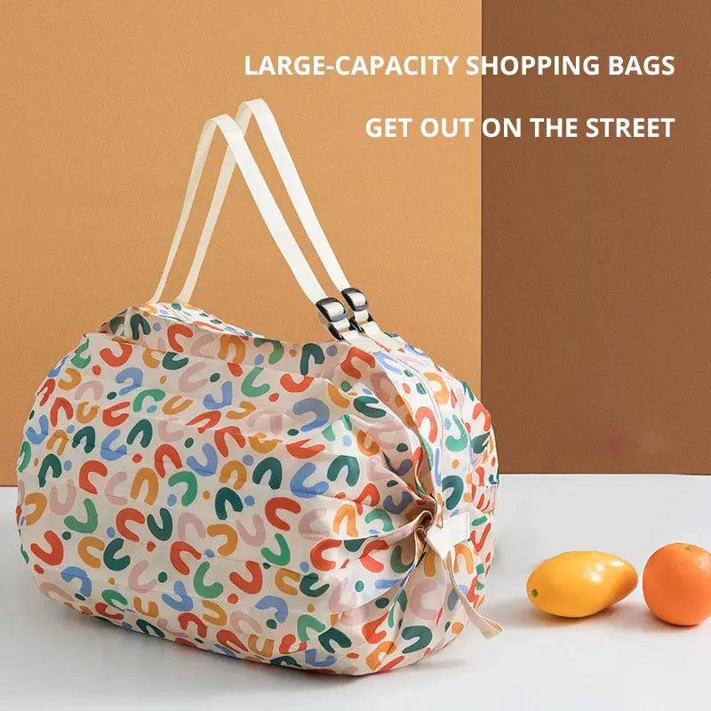 Foldable Waterproof Reusable Shopping Bag with Large Capacity