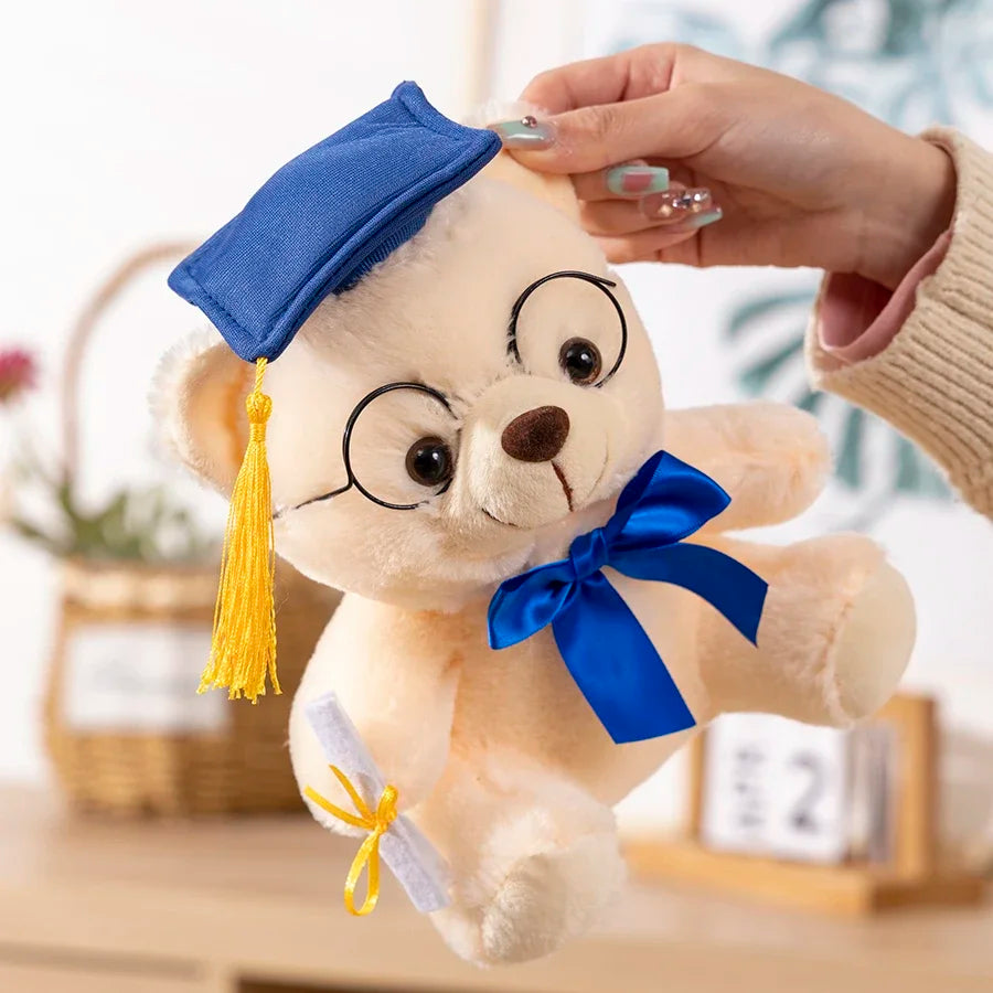 Graduation Bear Plush Toy Cute Teddy Bear Soft Doll Boys Girls Students Graduation Gift