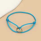 Simple Fashion Unisex Bracelet 3 Metal Round Circle Accessory Adjustable Men's Rope Bracelet for Women Jewelry Gifts
