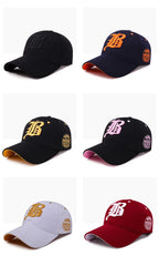 Embroidered Cotton Snapback Baseball Cap for Casual Outdoor Style