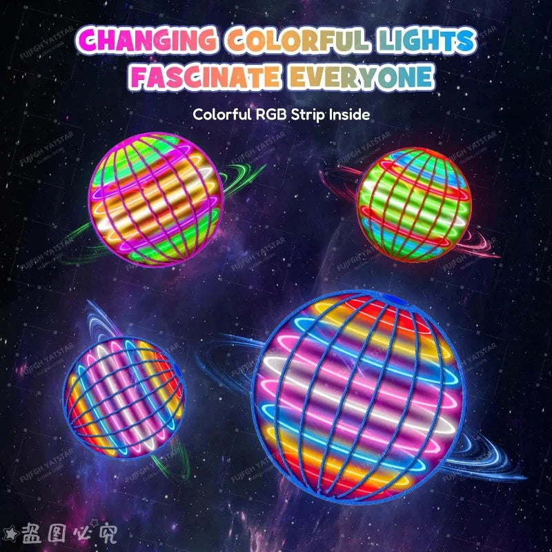 LED Flying Boomerang Ball Hand Controlled Spinner Toy for Kids