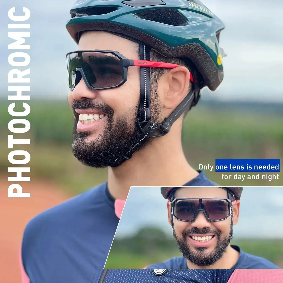 Photochromic UV400 Cycling Sunglasses for MTB & Road Cycling