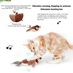 Interactive Chirping Flapping Bird Pet Toy for Cats and Dogs Play