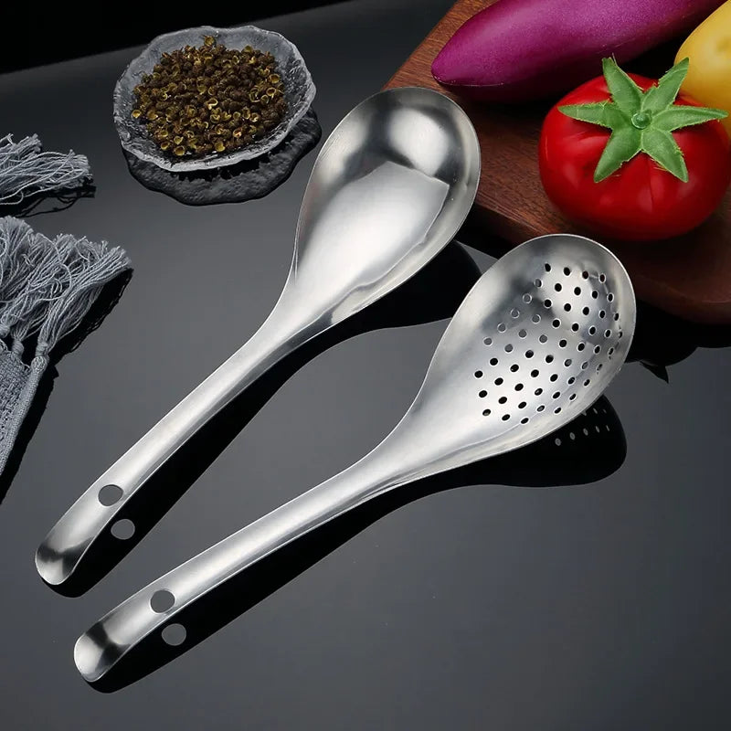 304 Stainless Steel Strainer Spoon for Cooking, Frying and Serving