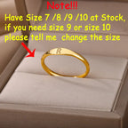 Tiny Initial Letter Rings For Women Fashion A-Z Letter Finger Stainless Steel Ring Aesthetic Wedding Jewelry Gift bijoux femme
