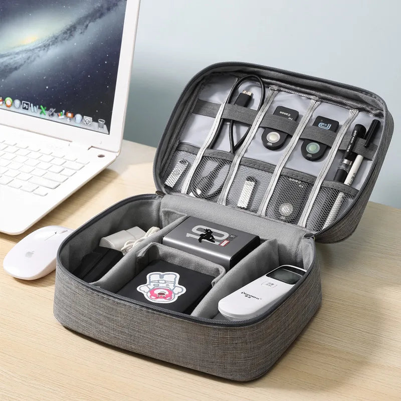 Waterproof Electronic Cable Organizer Travel Storage Bag for Chargers & Accessories