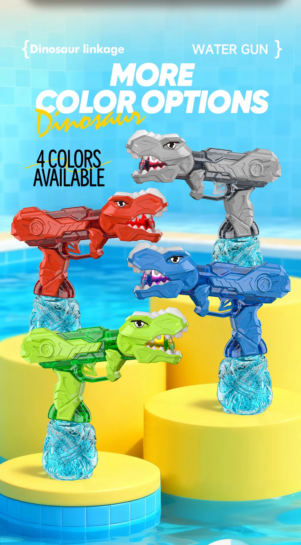 Electric Dinosaur Water Blaster with LED Lights