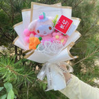 Cartoon My Melody Kuromi Cinnamoroll Kt Cat Plush Doll Creative Flower Bouquet Valentine Christmas Graduation Birthday Gift