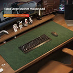 Crazy Horse Texture Pu Mousepad Portable Mouse Pad Large Gaming Waterproof Non-slip Suede Desk Mat Computer Keyboard Desk Pad