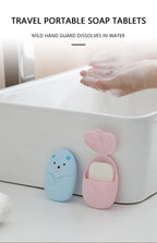 50/150Pcs Travel Soap Sheets Portable Soap Paper Bath Hand Outdoor Travel Cleaning Soap Sheet Fragrance Foam Suitable Camping