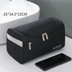 Leather Hanging Travel Toiletry Bag for Men & Women