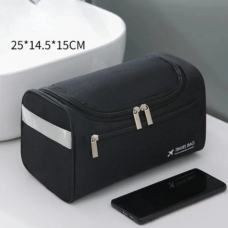 Leather Hanging Travel Toiletry Bag for Men & Women