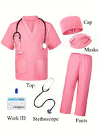 Kids Doctor Nurse Cosplay Costume – Surgical Uniform Role Play Outfit