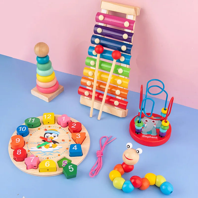 Montessori 3D Wooden Puzzle Educational Learning Toy for Kids