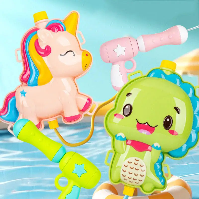 2000ML Kids Cartoon Backpack Water Gun for Summer Outdoor Play