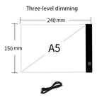 LED Drawing Copy Pad 3-Level Dimmable Light Tracing Board for Kids
