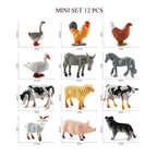 Mini Farm & Wildlife Animal Figurine Set