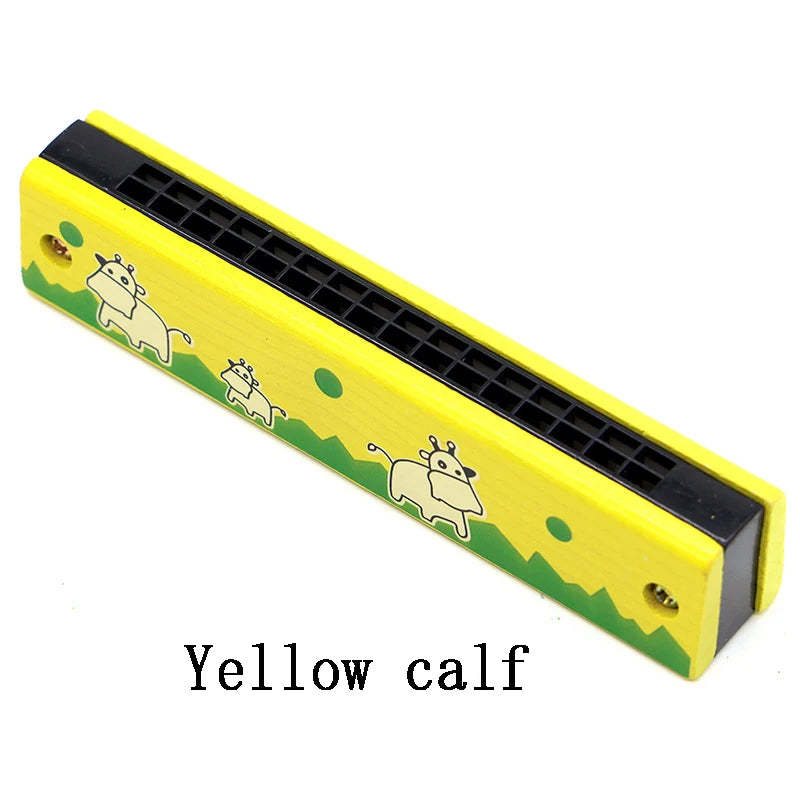 Wooden Harmonica Musical Instrument Toy for Early Learning Kids