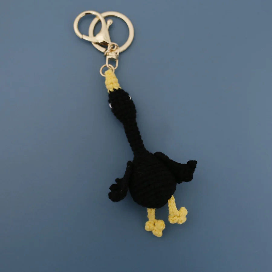 Cute Bear Couple Crochet Keychain Set Mini Animal Doll Charm