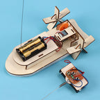 DIY STEM Science 3D Wooden Car & Boat Assembly Kit for Kids