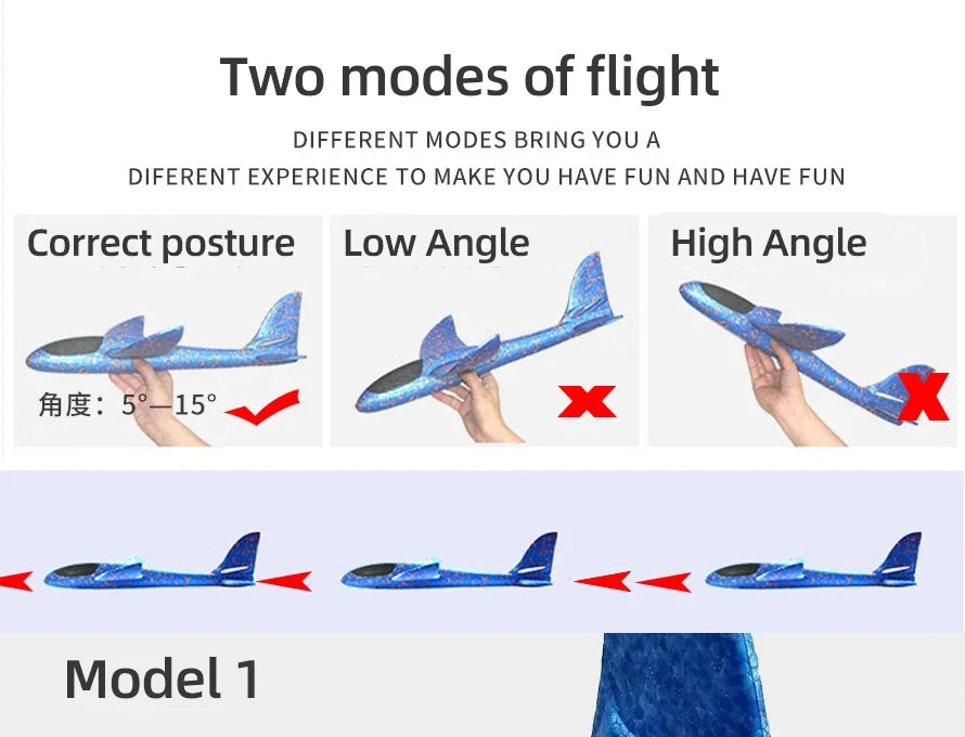 50CM Foam Glider Plane – Hand Throw Outdoor Flying Toy