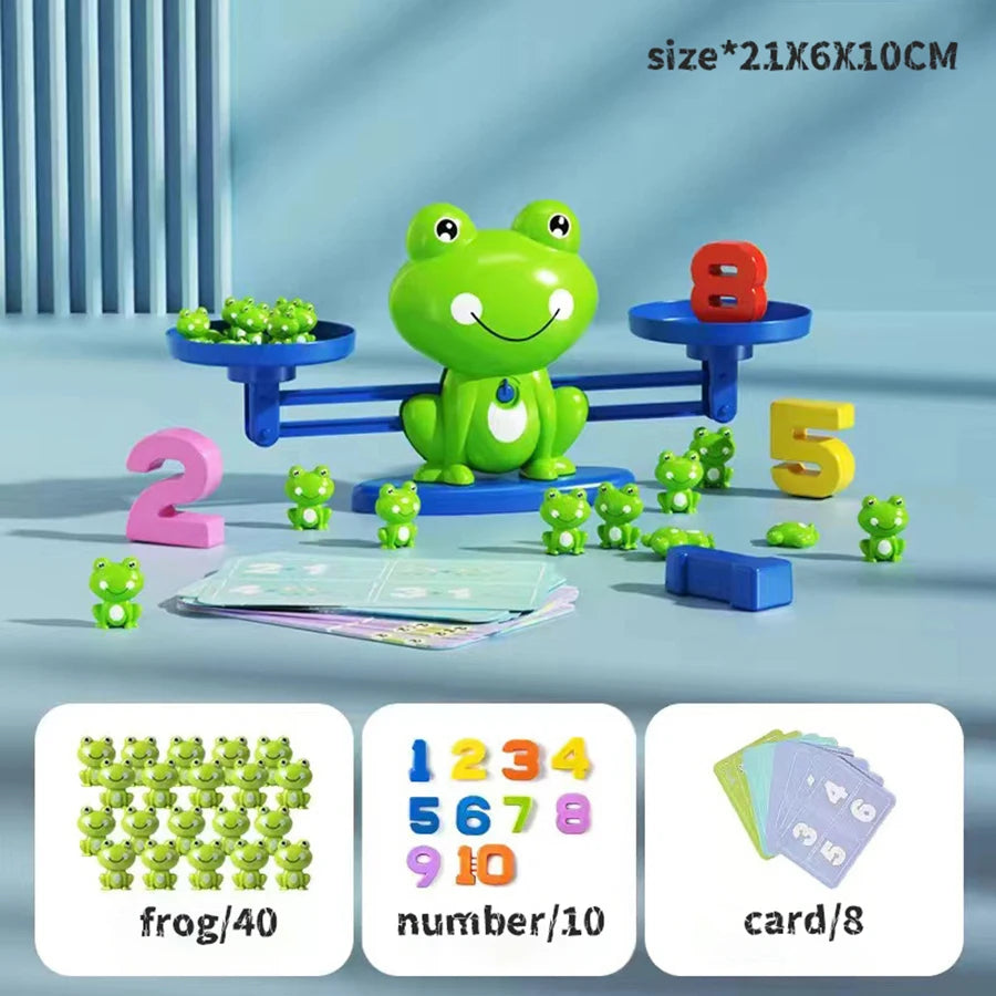 Frog Balance Math Toy Montessori Learning Game for Kids