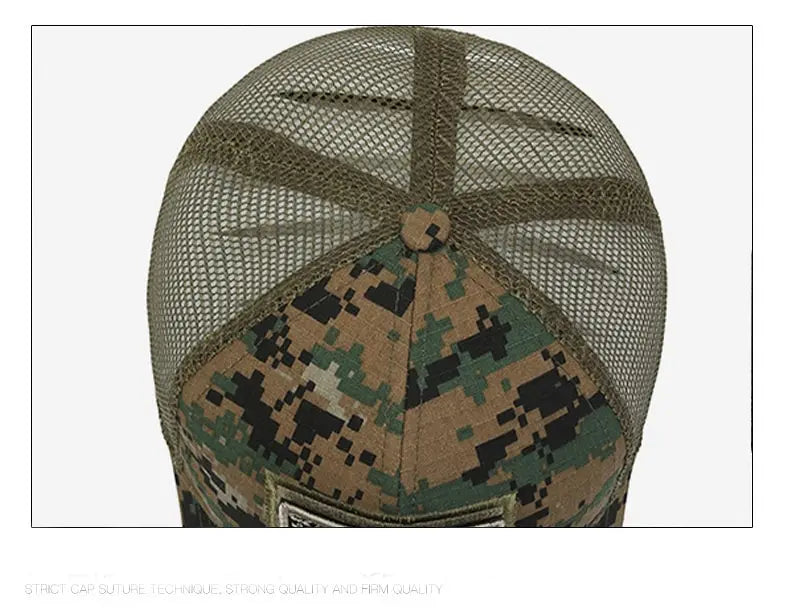 American Flag Camouflage Mesh Baseball Cap for Outdoor Adventures