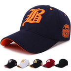 Embroidered Cotton Snapback Baseball Cap for Casual Outdoor Style