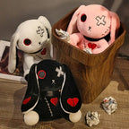 Spooky Gothic Bunny Stuffed Crazy Rabbit Plush Toys, Spooky Gothic Bunny Stuffed Animal Cute Horror Dreadful Bunny Doll, For Hal