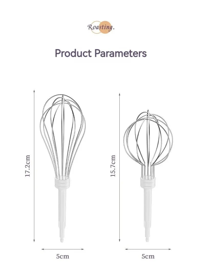 Wireless Electric Food Mixer – 3-Speed Portable Egg Beater & Frother