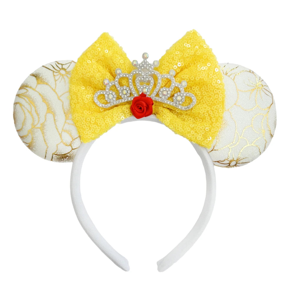 Mouse Ears Sequin Bow Cosplay Headband for Women & Adults