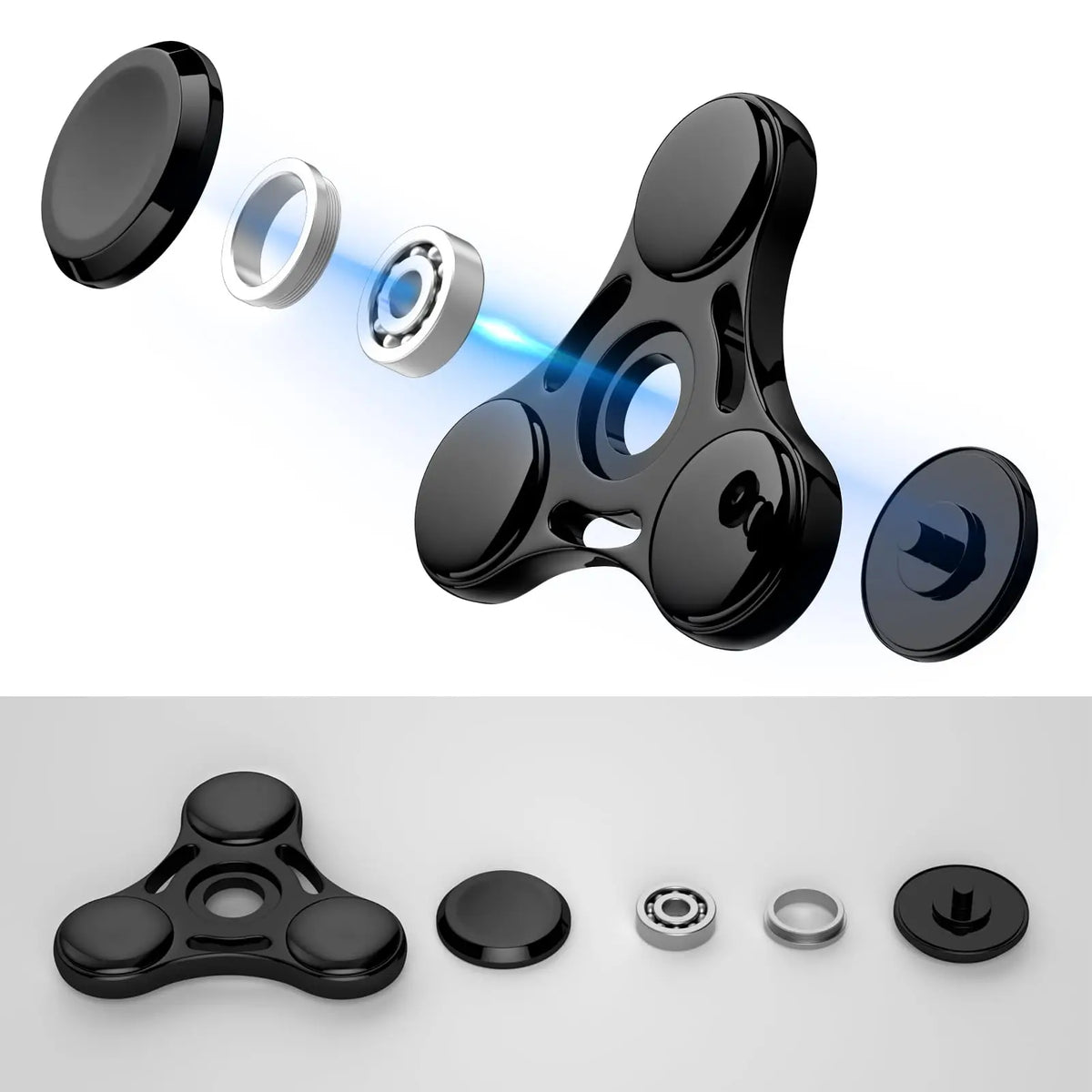 Rainbow UFO Metal Fidget Spinner
