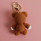 Cute Couple Bear Crochet Keychain Animal Bag Charm