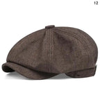 Retro Newsboy Octagonal Beret Cap for Classic Casual Style