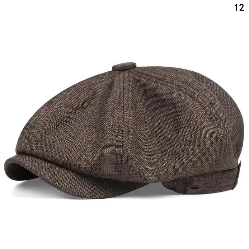 Retro Newsboy Octagonal Beret Cap for Classic Casual Style