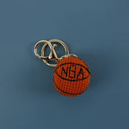 Crochet Sports Ball Keychain Soccer Basketball Bag Charm