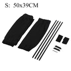 2pcs Universal Car Sun Shade Side Window Curtain Auto Foldable Uv Protection Black Pure Cloth Sun Visor Blinds Cover Car-Styling