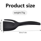 2-in-1 Grip Flip Spatula Clamp – Non-Stick Kitchen Turner Tool