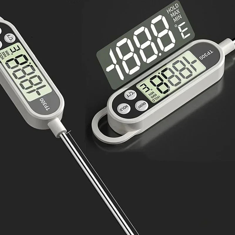 Digital Kitchen Thermometer – LCD Food Temperature Measuring Tool for Meat, Baking & BBQ