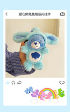 Care Bears Rabbit Hat Plush Keychain Rainbow Bear Bag Charm Gift