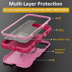 For MagSafe Heavy-Duty OTT Armor Phone Case For iPhone 18/17/16/15/14 Pro Max Plus Magnetic Military Grade Drop Protection Cover