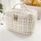 Knitted Portable Makeup Bag with Large Storage Capacity
