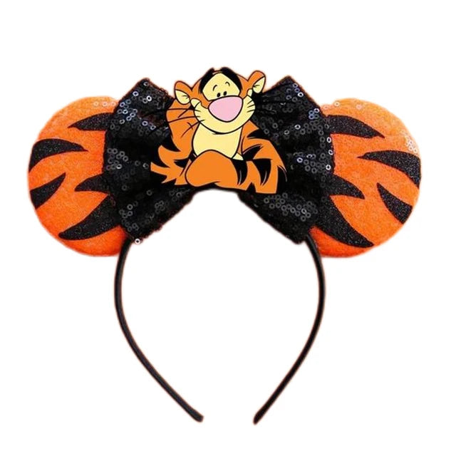 Mouse Ears Sequin Bow Cosplay Headband for Women & Adults