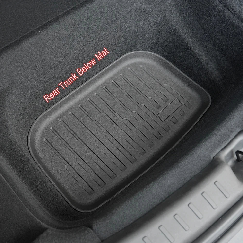 Front Rear Trunk Mat for 2025 2026 Tesla Model Y Juniper Cargo Mat Rear Seat Back Cover SeatBack Liner Pad Protector Accessorie