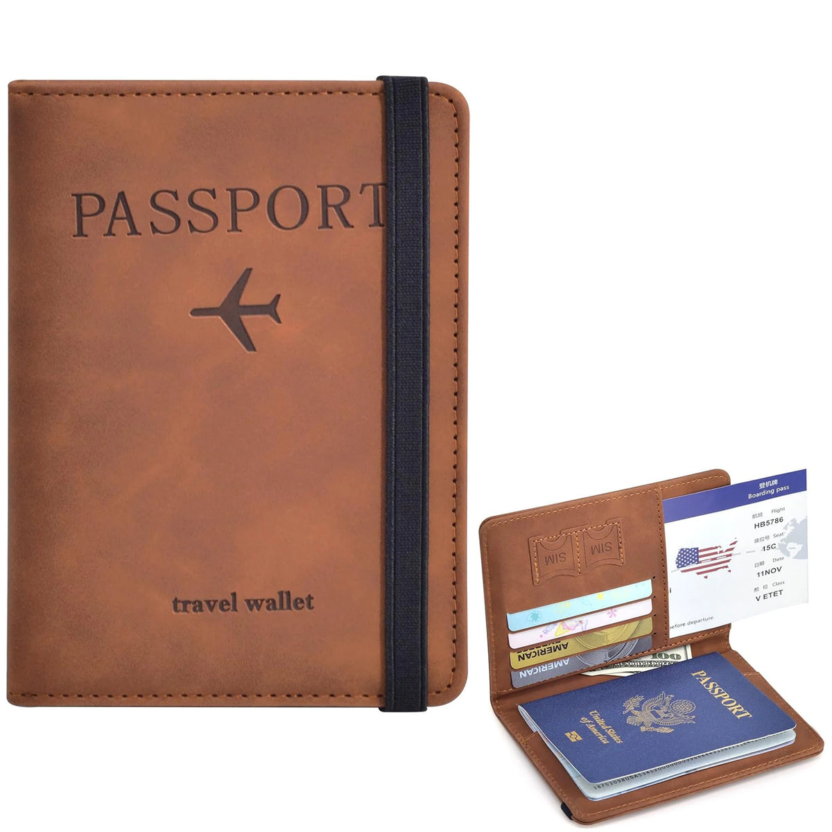 Travel Passport Holder Wallet for Men & Women