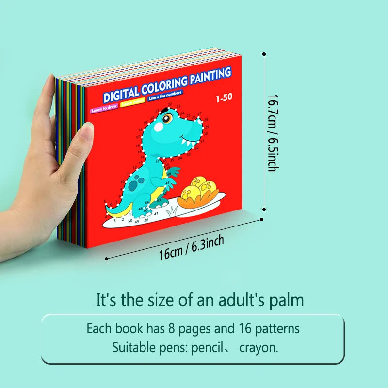 Kids Line Drawing & Number Learning Doodle Activity Book