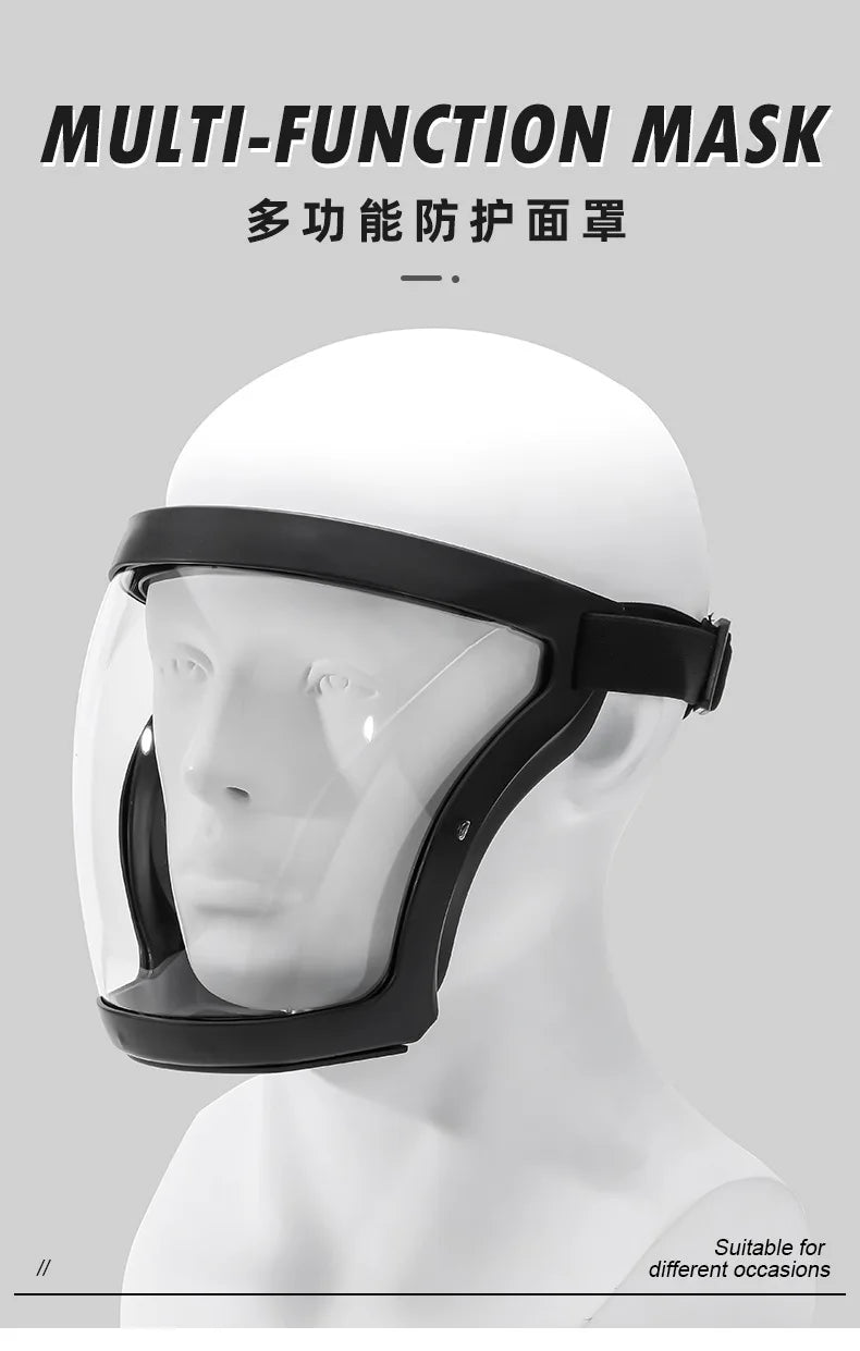 Transparent Kitchen Face Shield Anti-Fog Protective Visor for Cooking